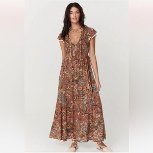 Spell Mojave Lily shirred maxi dress 🕊️ S 🆕